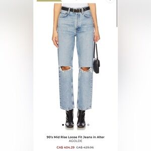 Agolde 90's Mid Rise Loose Fit Jeans